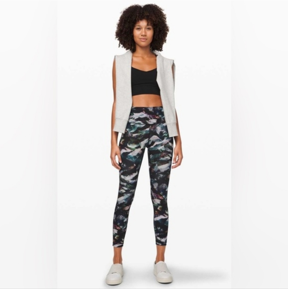 Lululemon Athletica Ready to Run Tights In Glacier Camo